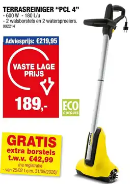 Hubo Terrasreiniger PCL 4 aanbieding
