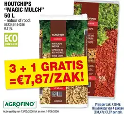 Hubo Houtchips magic mulch aanbieding