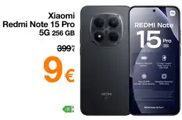Orange Xiaomi Redmi Note 15 Pro 5G 256 GB aanbieding