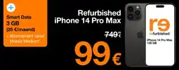 Orange Refurbished iPhone 14 Pro Max aanbieding