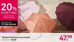 Karwei Parasol palmboom met franjes aanbieding
