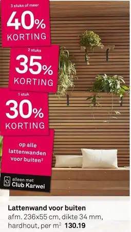 Karwei Lattenwand voor buiten aanbieding