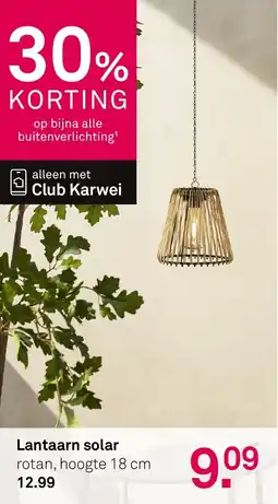 Karwei Lantaarn solar aanbieding