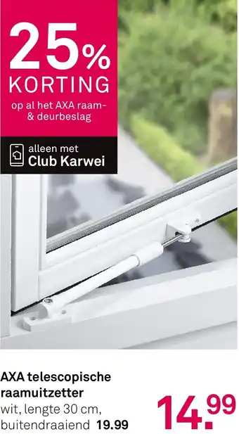 Karwei AXA telescopische raamuitzetter aanbieding
