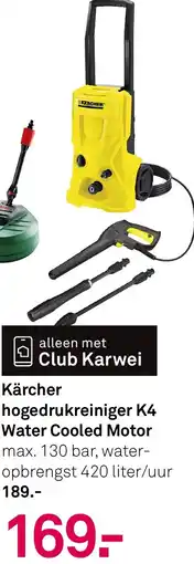 Karwei Kärcher hogedrukreiniger K4 Water Cooled Motor aanbieding