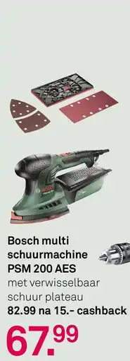 Karwei Bosch multi schuurmachine PSM 200 AES aanbieding
