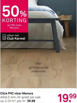 Karwei Click PVC vloer Manera aanbieding