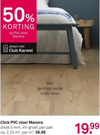Karwei Click PVC vloer Manera aanbieding