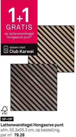 Karwei Lattenwandtegel Hongaarse punt aanbieding