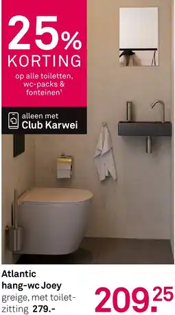 Karwei Atlantic hang-wc Joey aanbieding