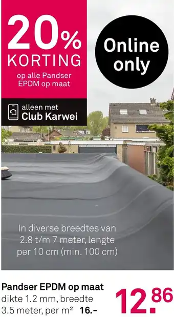 Karwei Pandser EPDM op maat aanbieding