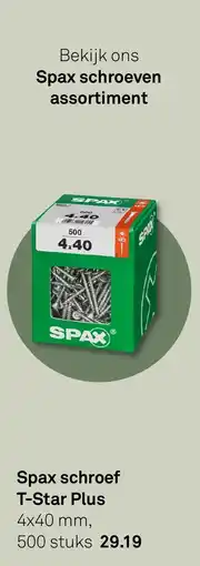 Karwei Spax schroef T-Star Plus aanbieding