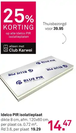 Karwei Idelco PIR isolatieplaat aanbieding