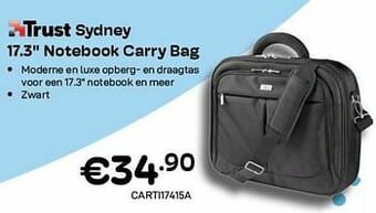 CompuDeals Trust sydney 17.3`` notebook carry bag aanbieding