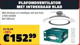 Bouwcenter Frans Vlaeminck Plafondventilator met Intrekbaar Blad aanbieding