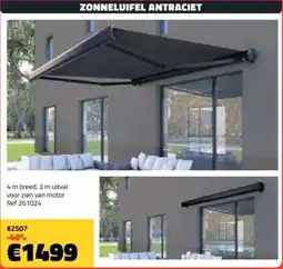 Bouwcenter Frans Vlaeminck Zonneluifel Antraciet aanbieding