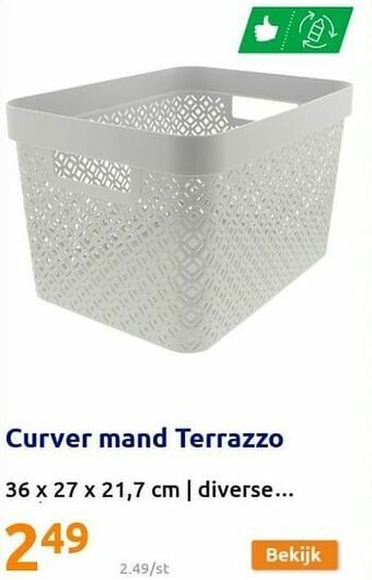 Action Curver mand terrazzo aanbieding