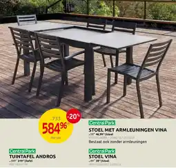 Brico Central Park Tafel + Stoel set aanbieding