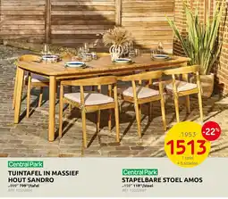 Brico Central Park 1 1 tafel + 6 stoelen aanbieding
