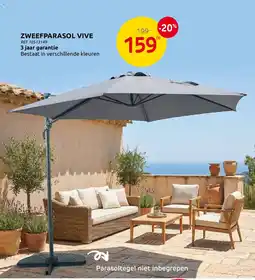 Brico Zweefparasol Vive aanbieding