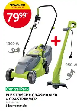 Brico Elektrische grasmaaier + grastrimmer aanbieding