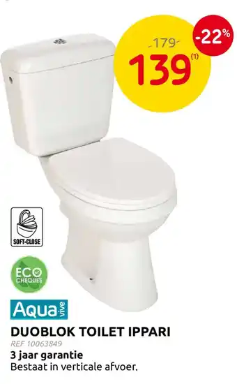 Brico Duoblok toilet ippari aanbieding