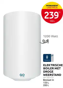 Brico Elektrische boiler met droge weerstand aanbieding