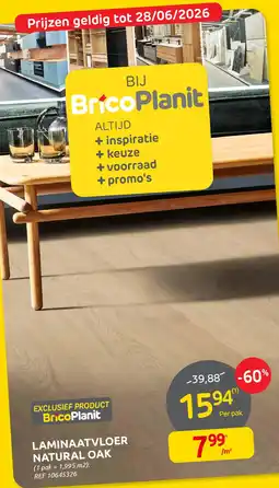 Brico Laminaatvloer natural oak aanbieding