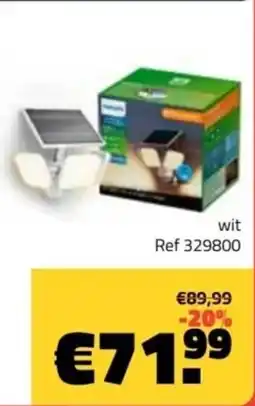 Bouwcenter Frans Vlaeminck Philips Ultra Efficient Zyren Wandlampen met Zonnepaneel aanbieding