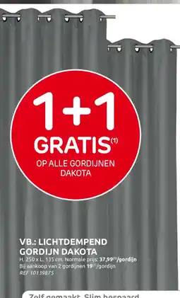 Brico Op alle gordijnen aanbieding