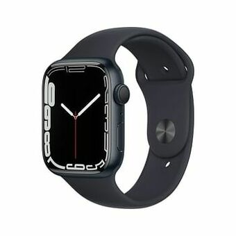 AUVA Apple Watch Series 7 45mm - Aluminium Midnight - Sportband Midnight aanbieding