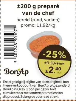 Bon Ap van de chef aanbieding