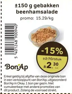 Bon Ap gebakken beenhamsalade aanbieding