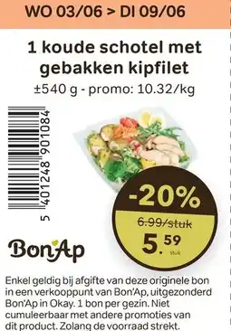 Bon Ap 1 koude schotel met gebakken kipfilet aanbieding