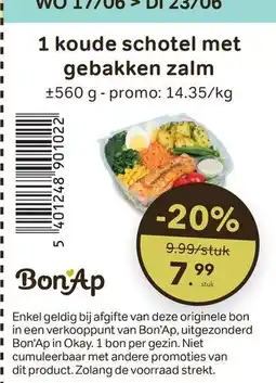 Bon Ap 1 koude schotel met gebakken zalm aanbieding