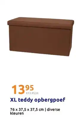 Action XL teddy opbergpoef aanbieding