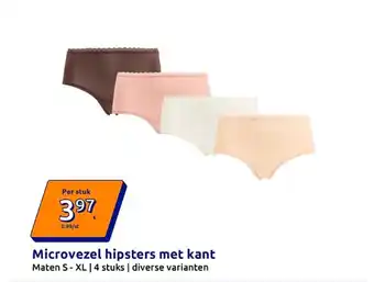 Microvezel hipsters met kant