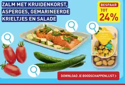 ALDI ZALM MET KRUIDENKORST, ASPERGES, GEMARINEERDE KRIELTJES EN SALADE aanbieding