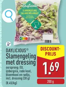 ALDI Slamengeling met dressing aanbieding