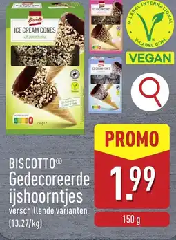 ALDI Gedecoreerde ijshoorntjes aanbieding