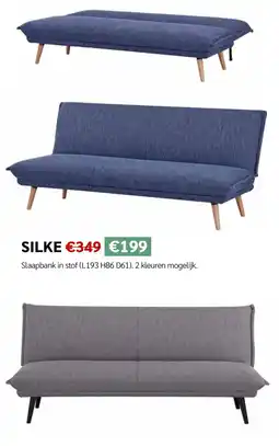 Crack Silke Slaapbank in Stof aanbieding