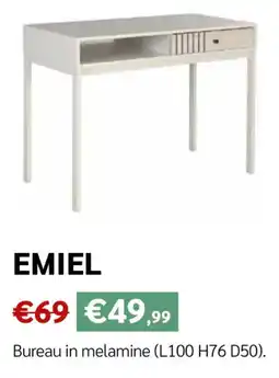 Crack Emiel Bureau in Melamine aanbieding