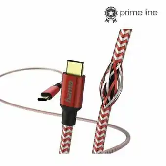 HAMA Laad/Synchrokabel Reflective USB Type-C - USB Type-C 1,5 m rood