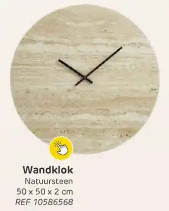 Wandklok Natuursteen