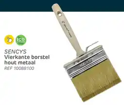 Brico Sencys Vierkante borstel hout metaal aanbieding