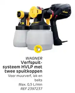 Brico Wagner Verfspuitsysteem HVLP met twee spuitkoppen aanbieding
