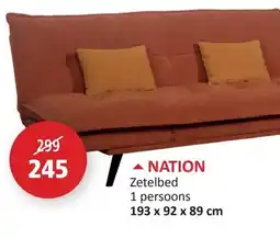 Weba Nation Zetelbed aanbieding