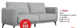 Weba Pack Zetel Verkrijgbaar in groen en greige aanbieding