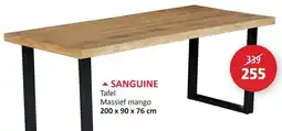 Weba Sanguine Tafel Massief mango aanbieding