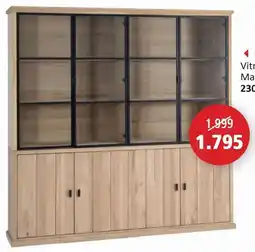 Weba Grimaldi Vitrinekast Massief eik aanbieding